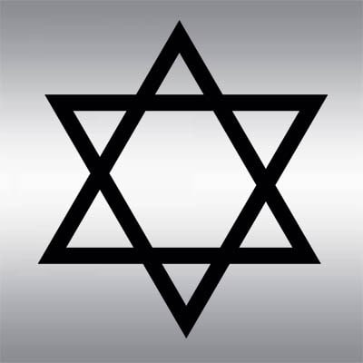 Der sechszackige Stern ist ein wichtiges historisches und religiöses Symbol und besteht aus zwei ineinander verwobenen Dreiecken